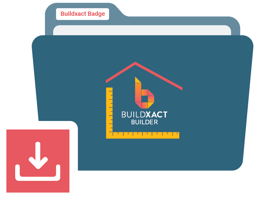 an icon showing a folder for downloading the builder badge